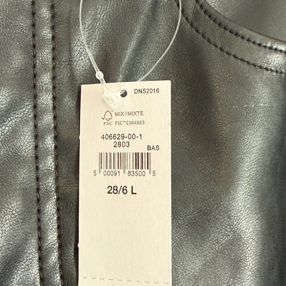GAP Black Faux Leather Straight-Leg Pants - Picture 11 of 12